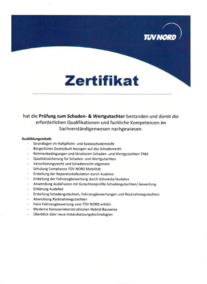 Zertifikat